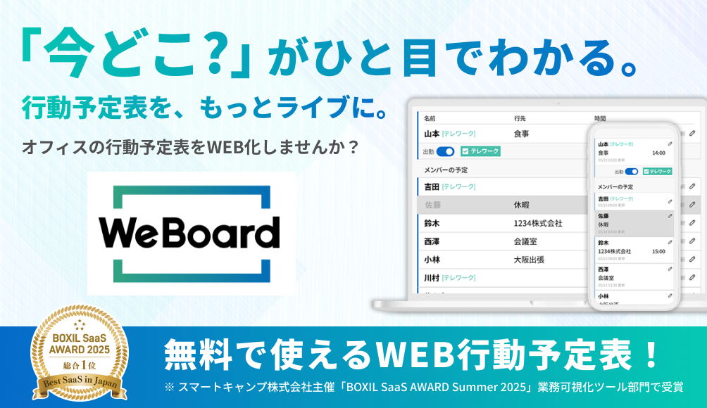 WeBoardz - 無料で使えるWEB行動予定表！
